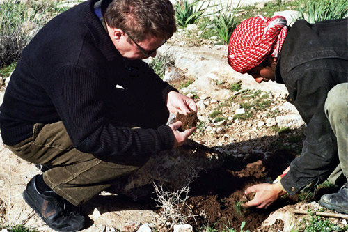 Collection of earthworms at Mount Nebo, Jordan - ©Photo: Patricia C<!---->ardet