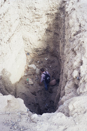 Looking for earthworms in the Sinai - ©Photo: Patricia Cardet