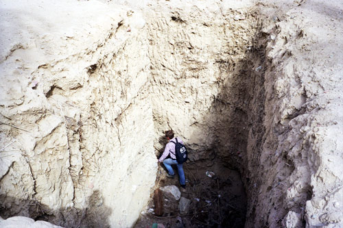 Looking for earthworms in the Sinai - ©Photo: Patricia Cardet